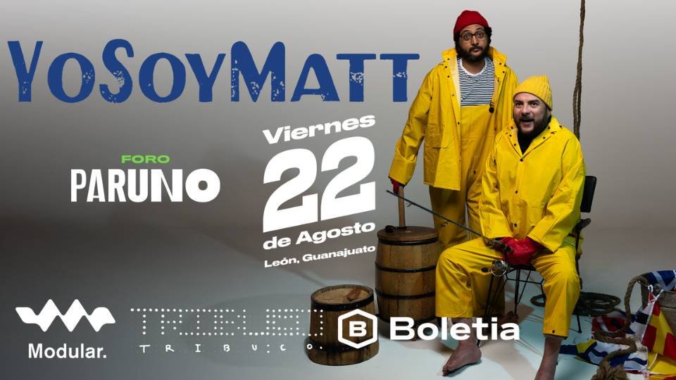 Cartel del concierto de Yo Soy Matt en Foro Paruno