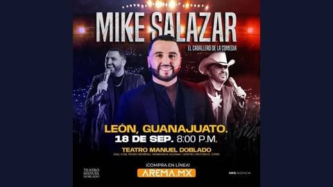Cartel del show de comedia de Mike Salazar en León