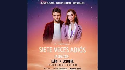 Cartel de la obra Siete Veces Adiós en León
