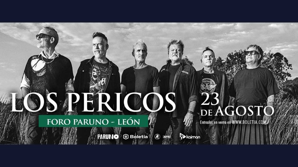 Cartel oficial de Los Pericos en León en Paruno Central de Música, próximo evento en León, GTO.