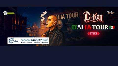 Cartel del concierto de C-Kan 'Italia Tour' en el Foro del Lago de León GTO