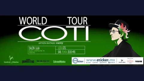Coti World Tour se presenta en el Salón de eventos La Laja, León.