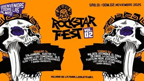 Lineup completo del Rockstar Fest Vol. 2 en la Velaria de la Feria de León.