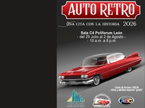 Exhibición de autos antiguos Auto Retro en Poliforum León GTO