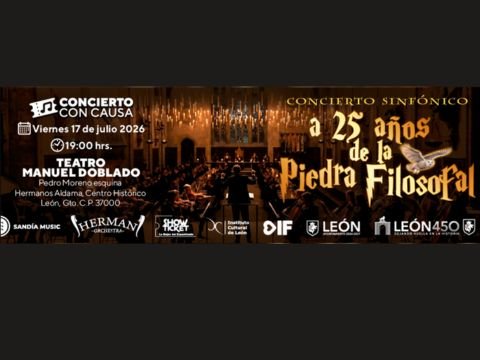 Concierto Sinfónico 25 años Harry Potter en Teatro Manuel Doblado León GTO