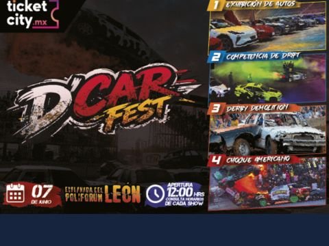 Cartel de D'CAR FEST - LEON en Explanada Poliforum León de León GTO