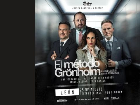 Cartel de la obra de teatro El método Grönholm en Teatro del IMSS de León GTO