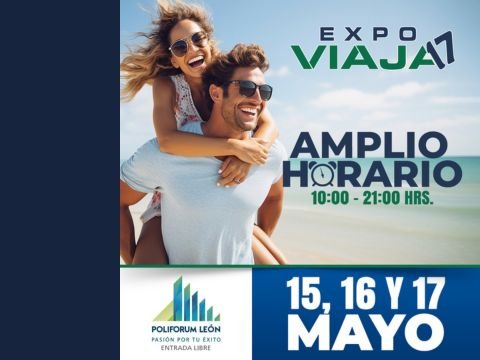 Cartel de Expo Viaja en Poliforum León de León GTO