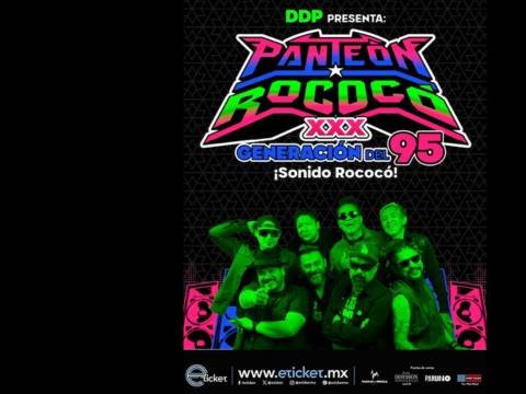 Cartel del Panteón Rococó - Generación del 95 en Velaria de la Feria de León de León GTO