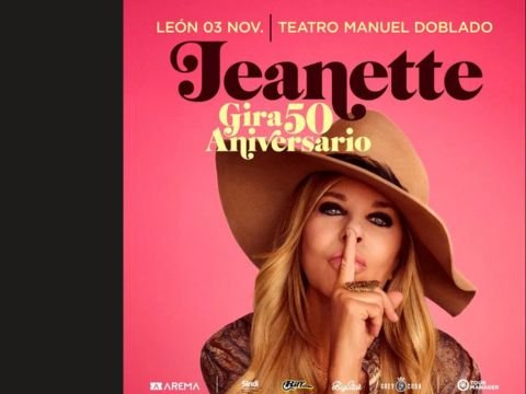 Poster concierto de Jeanette Gira 50 Aniversario en el Teatro Manuel Doblado de León GTO