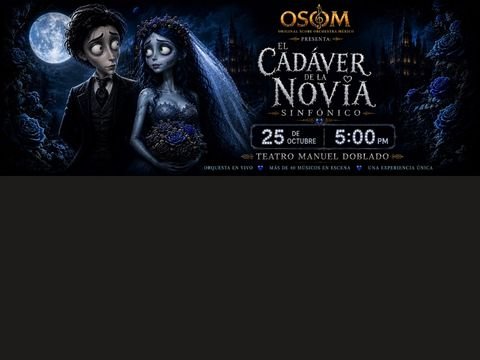 Concierto sinfónico de El Cadáver de la Novia en el Teatro Manuel Doblado de León GTO