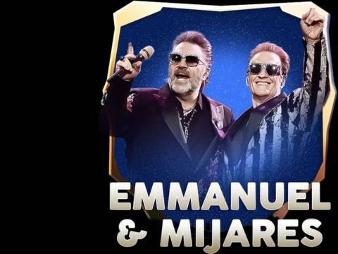 Cartel del Concierto de Emmanuel y Mijares en Palenque de la Feria de León 2026
