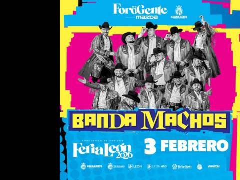 Cartel del Concierto de Banda Machos en Foro Mazda León 2026