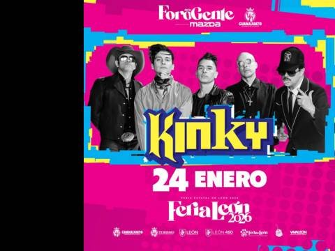 Cartel del Concierto de Kinky en Foro Mazda León 2026