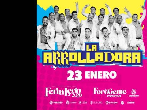 Cartel del Concierto de La Arrolladora en Foro Mazda León 2026