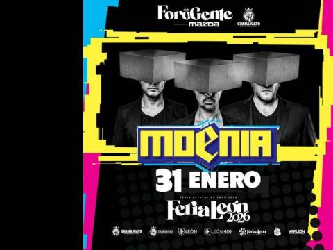 Cartel del Concierto de Moenia en Foro Mazda León 2026