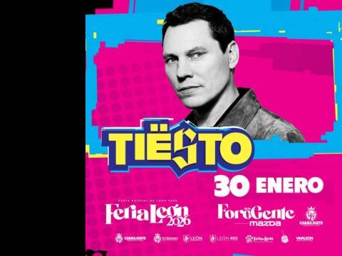 Cartel del Concierto de Tiësto en Foro Mazda León 2026